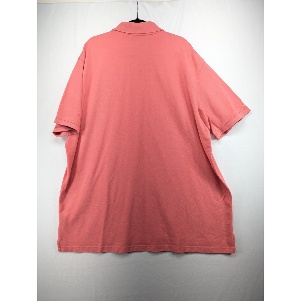 The Foundry Supply Co Mens 3XLT Coral Pink Short Sleeve Cotton Pique Polo Shirt - Picture 2 of 5